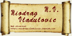Miodrag Vladulović vizit kartica